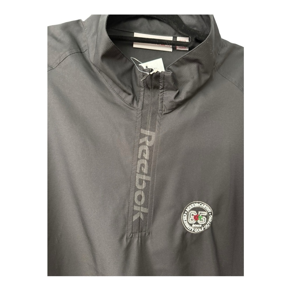 Reebok 1/4 Zip Windshirt Jacket Black Men’s Large Mike McCarthy Golf Outing 2007 - Picture 2 of 9